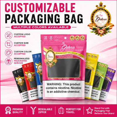 Bolsas para umidificador de charutos Volume 5 Charutos Resistentes a rasgos e perfurações Estojo portátil durável para transporte