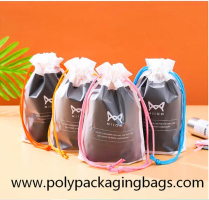 Umidade - Gravure da prova que imprime a personalização Logo Size Drawstring Bags do saco do malote do cordão do PE do CPE